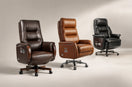 ROCTRY Otto, Emma, and Ellis leather executive chairs compared side by side