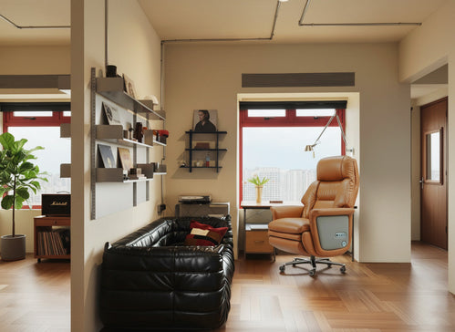 Roctry Ellis luxury leather executive chair in a modern high-end office environment