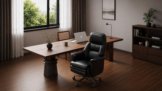 Ellis executive office chair in a retro office setting