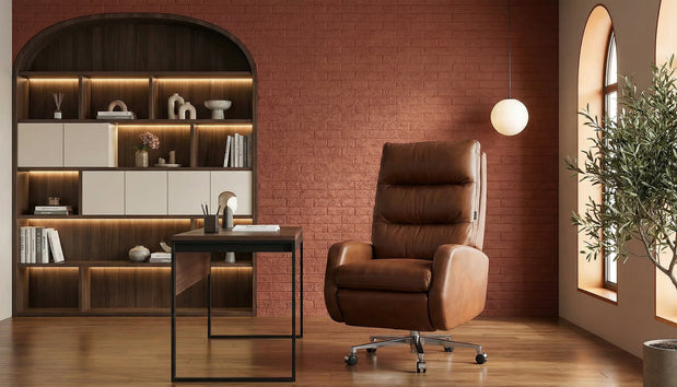 Otto Leather Executive Chair Scene Display
